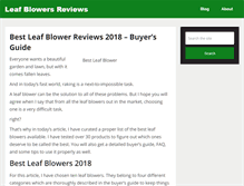 Tablet Screenshot of leafblowersreviews.com